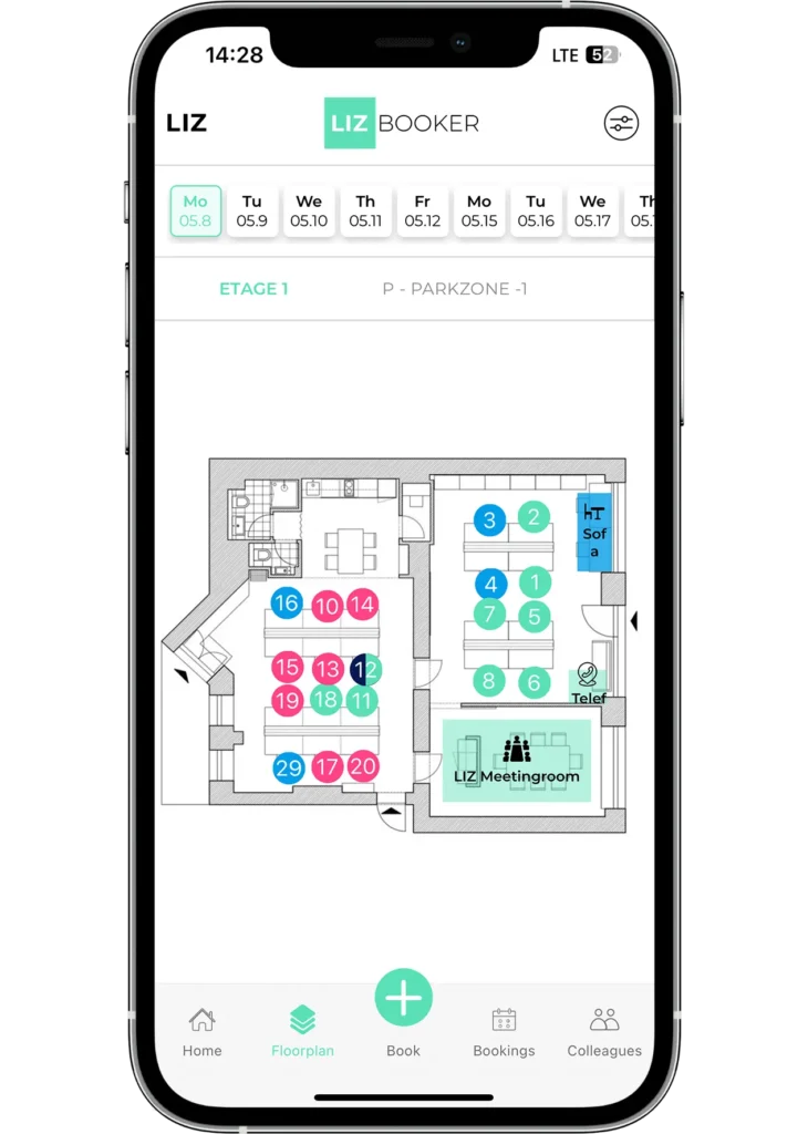 LIZ Smart Office | Hot Desking App| LIZ Booker