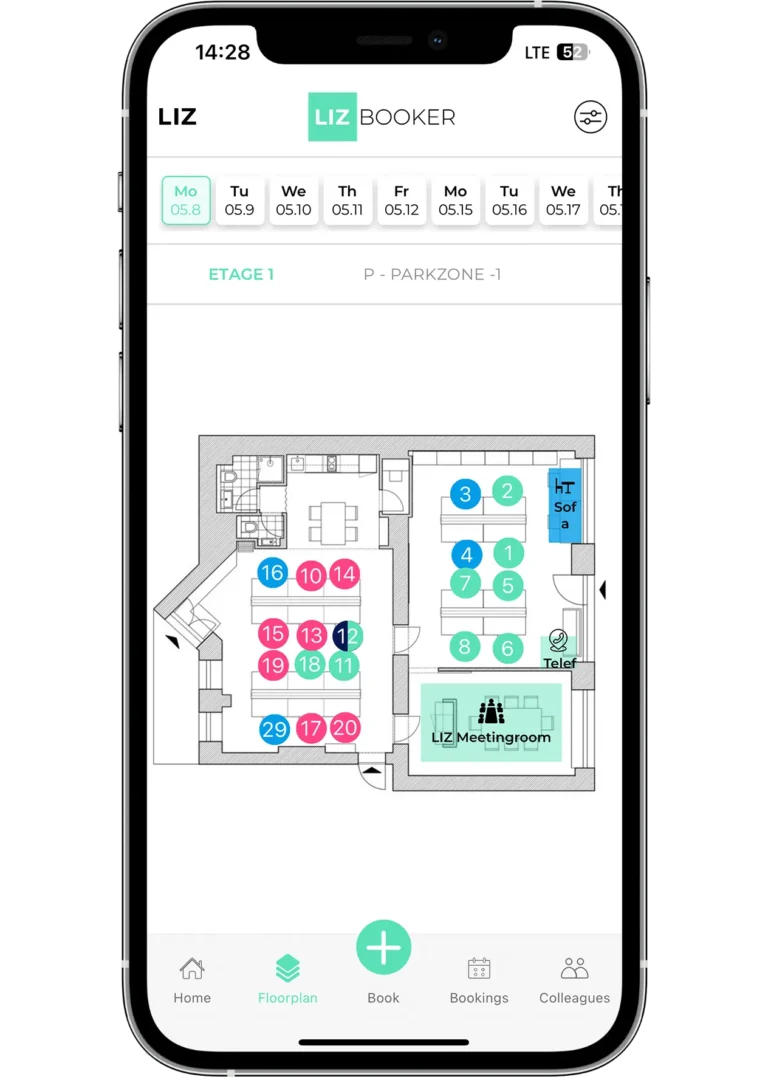 LIZ Smart Office | Hot Desking App| LIZ Booker