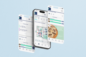 LIZ Booker App mit Floorplan, Newsfeed und Wochen- und Kollegenübersicht am iPhone