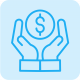 Icon für datenbasierte Kostensenkung und effizientes Flächenmanagement im Smart Office.
